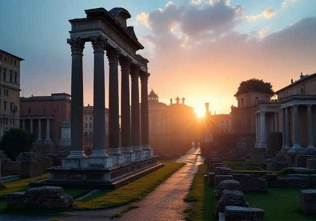 Fori Imperiali al sorgere del sole